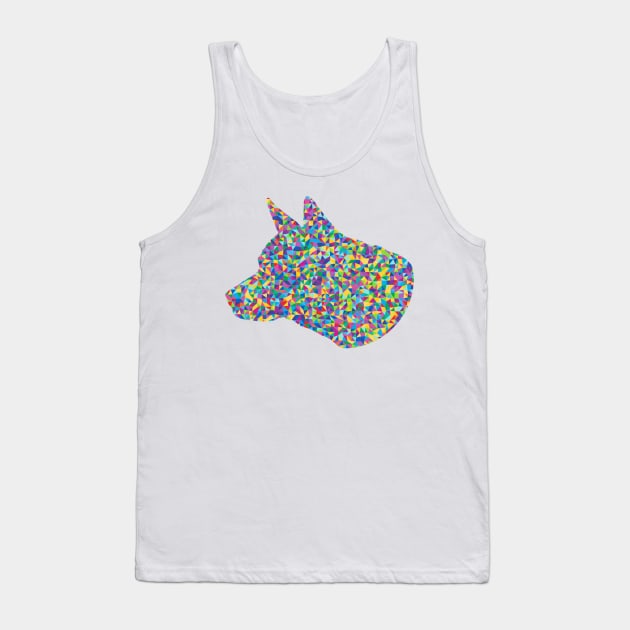 Prismatic dog's head Tank Top by Redbooster